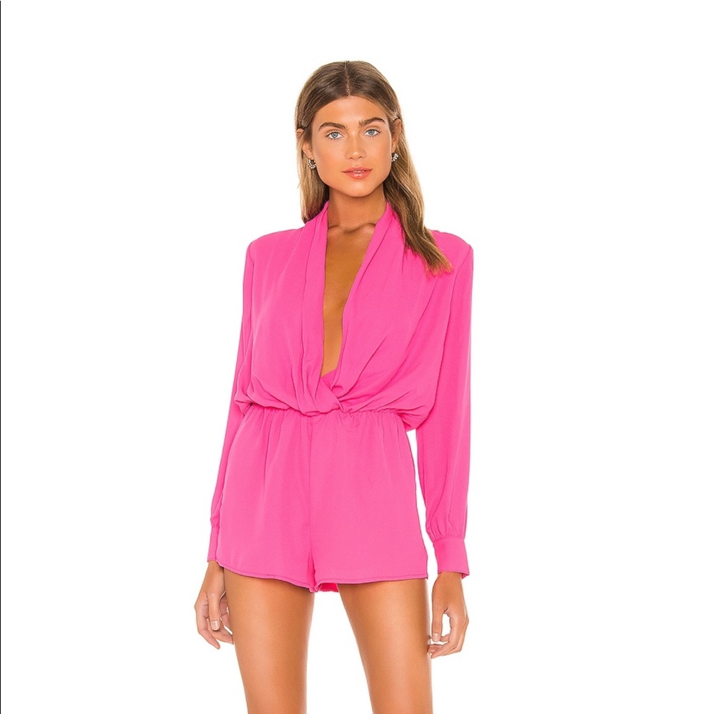 Superdown Kaycie Drape Neck Romper